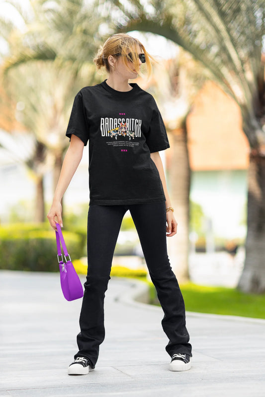 Badass Bitch | Womaniya | Dropped Sleeve Unisex Tee