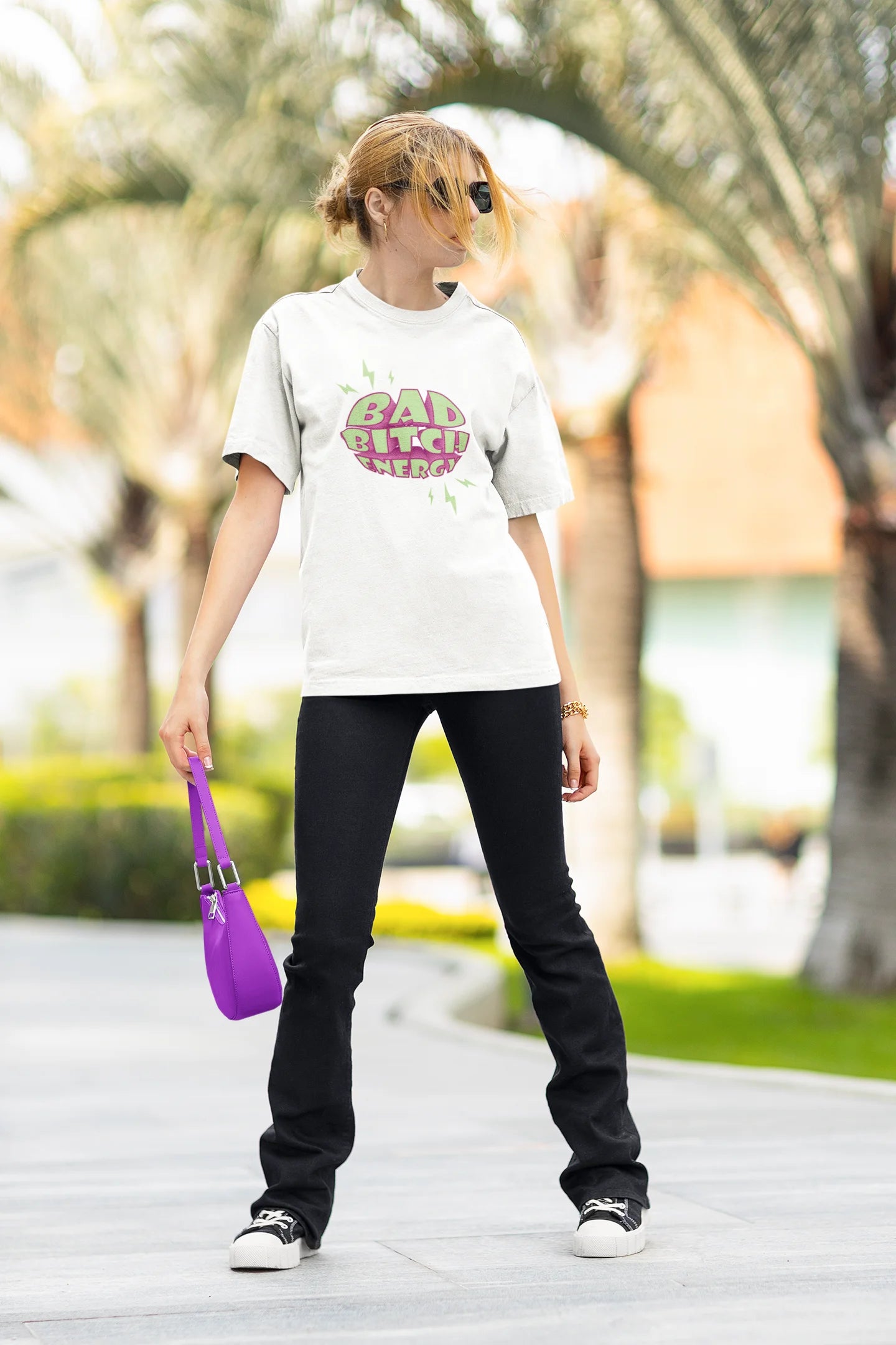 Bad Bitch Energy | Womaniya | Dropped Sleeve Unisex Tee