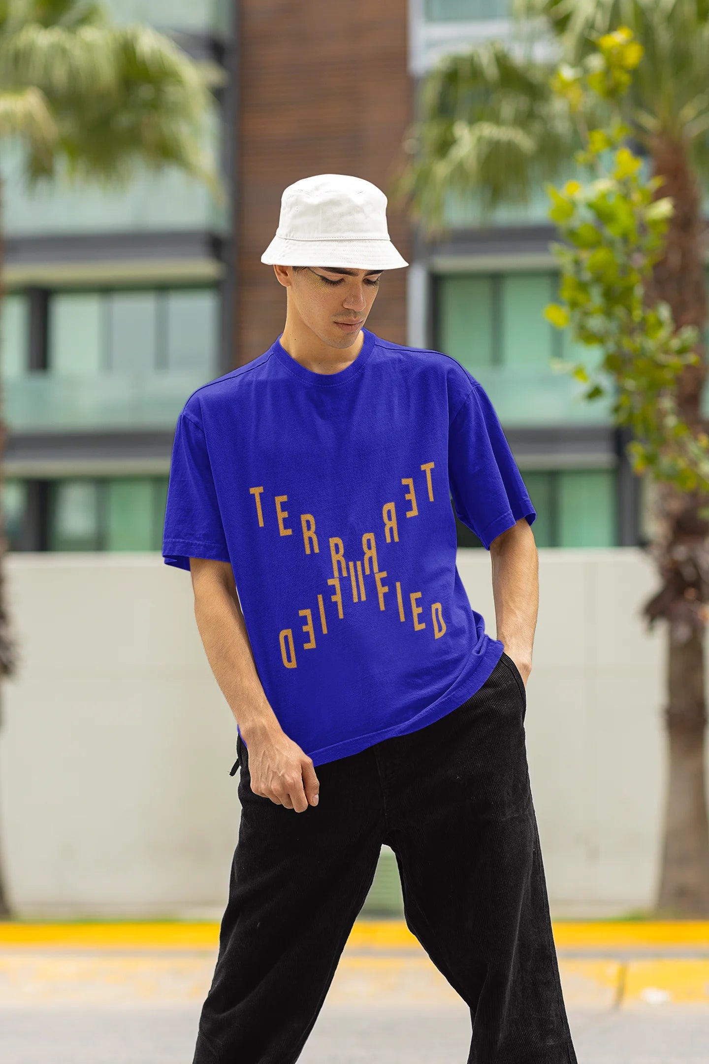 Terrified | Brutalism | Dropped Sleeve Unisex Tee