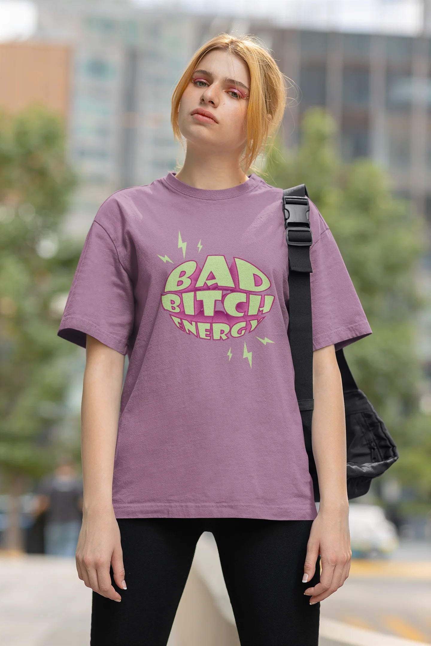 Bad Bitch Energy | Womaniya | Premium Oversized Half Sleeve Unisex T-Shirt