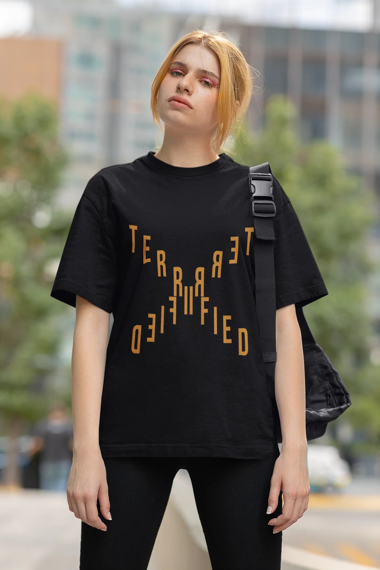 Terrified | Brutalism | Dropped Sleeve Unisex Tee