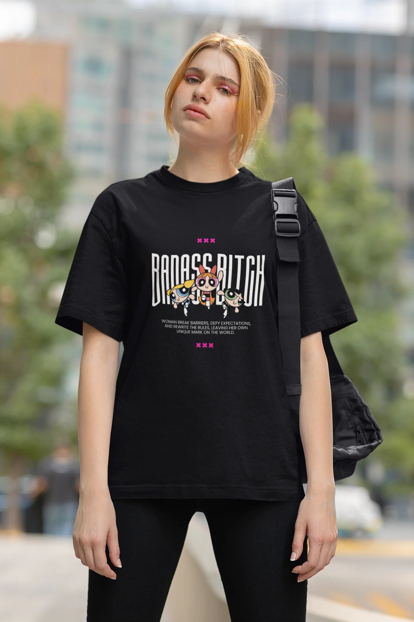Badass Bitch | Womaniya | Dropped Sleeve Unisex Tee