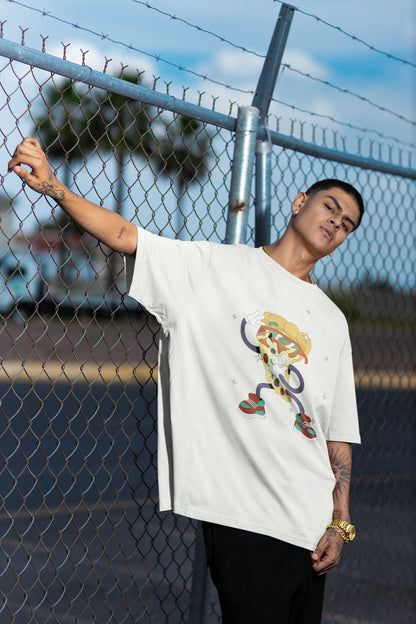 Slice, savor and smile  | Typography | Dropped Sleeve Unisex Tee