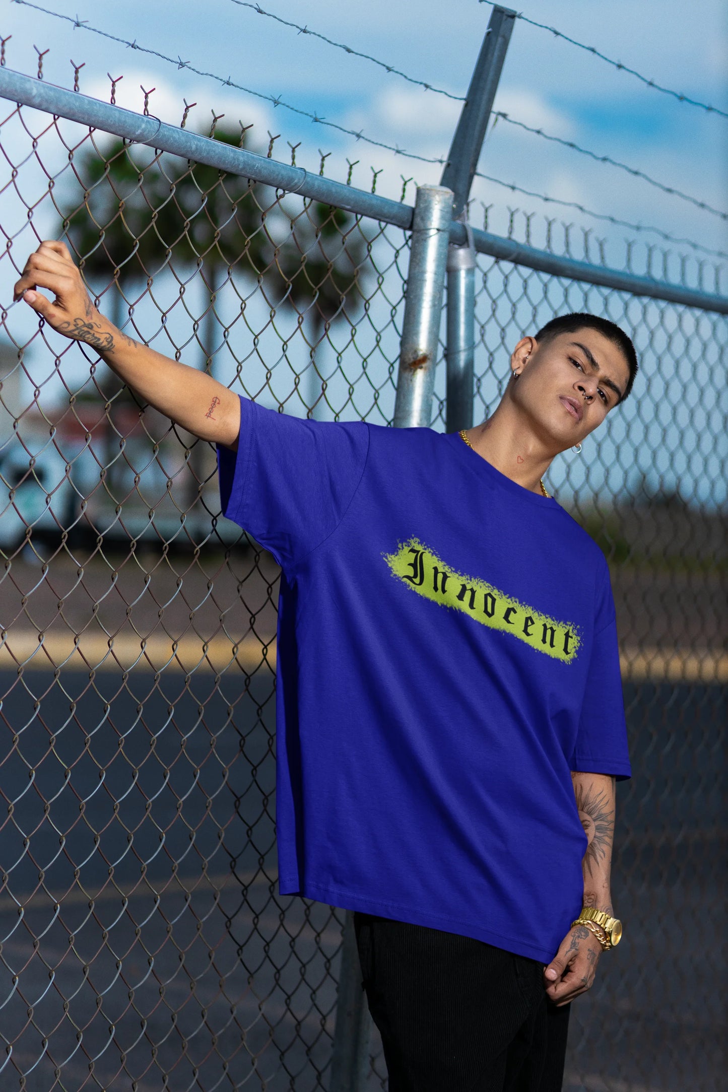 Innocent | Brutalism | Dropped Sleeve Unisex Tee
