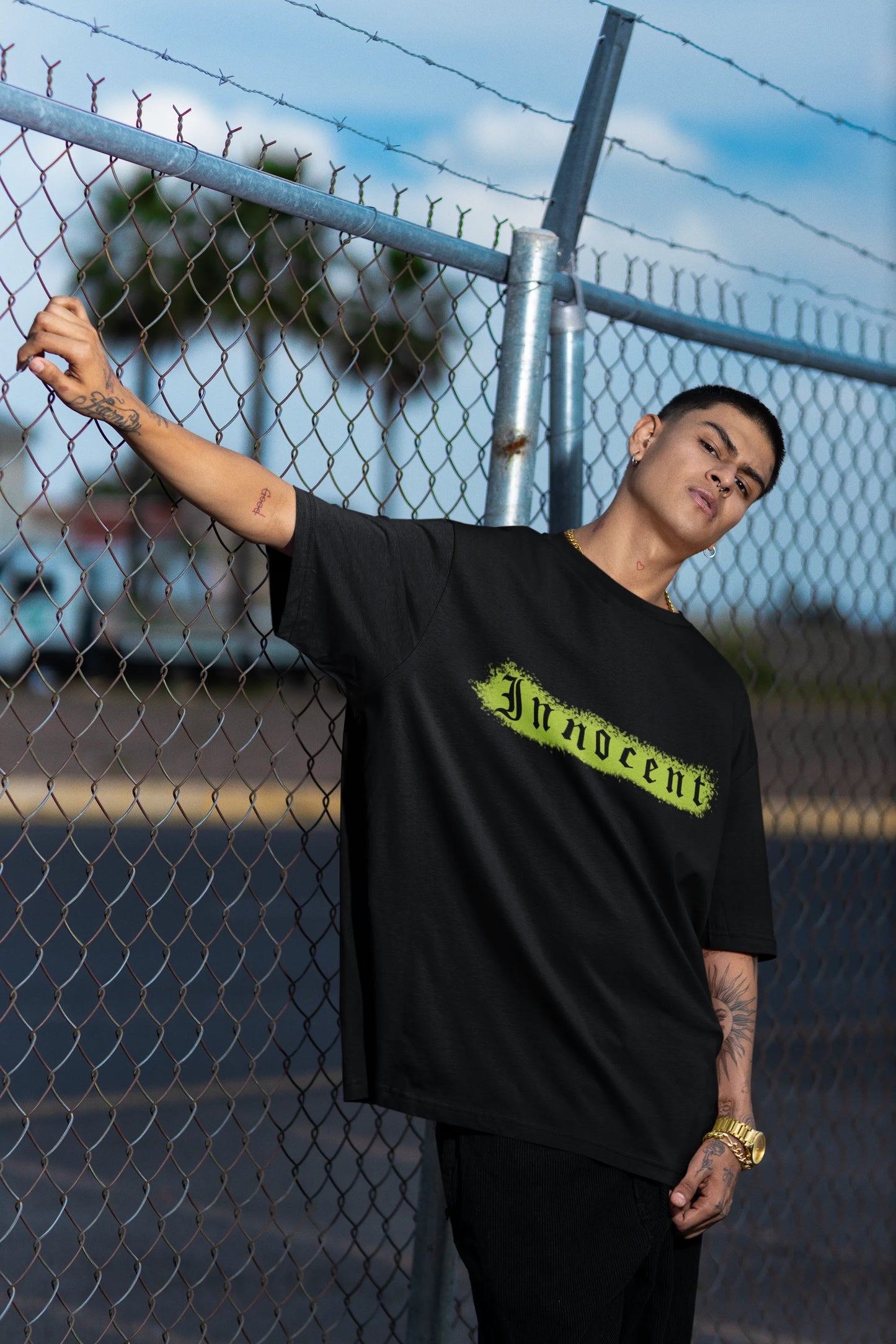 Innocent | Brutalism | Dropped Sleeve Unisex Tee