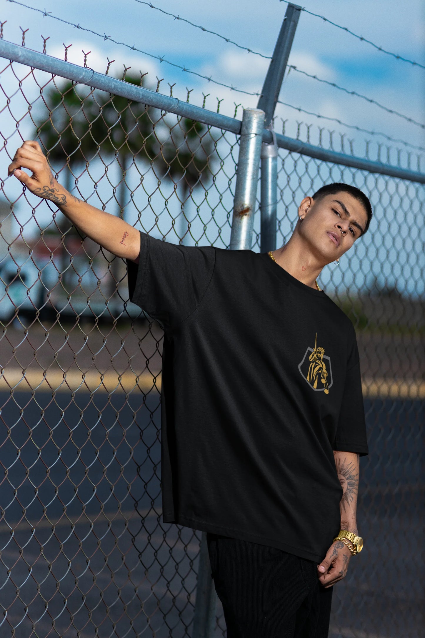 Lady Justice | Brutalism | Dropped Sleeve Unisex Tee