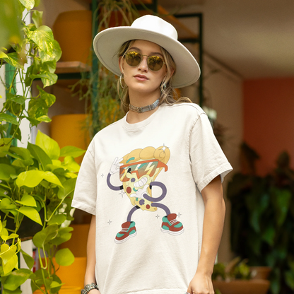 Slice, savor and smile  | Typography | Dropped Sleeve Unisex Tee