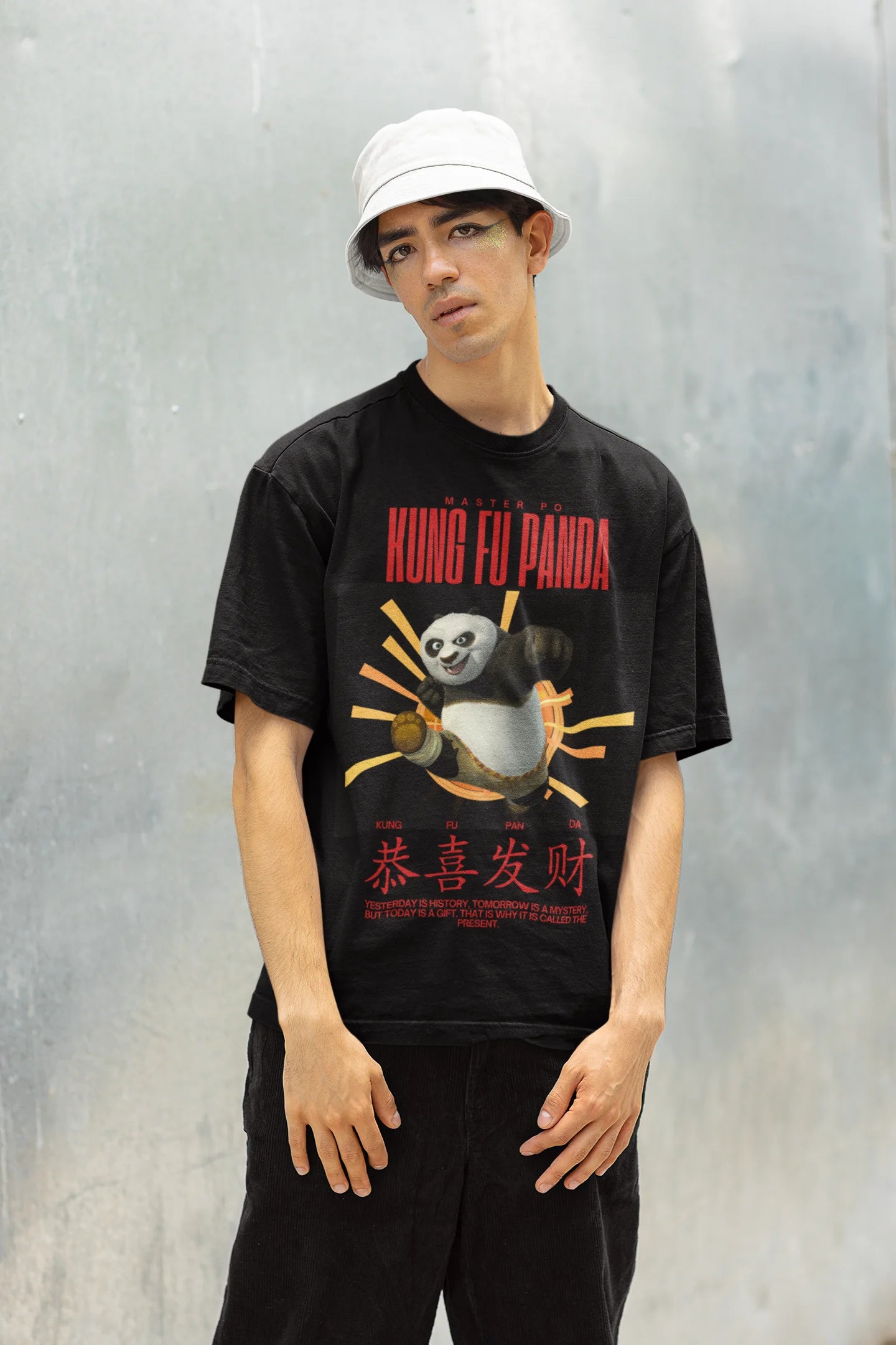 Yesterday is history | Kung Fu Panda | Dropped Sleeve Unisex Tee