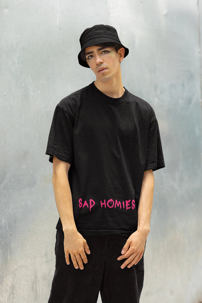 Sad Homies | Techno Rave | Dropped Sleeve Unisex T-Shirt