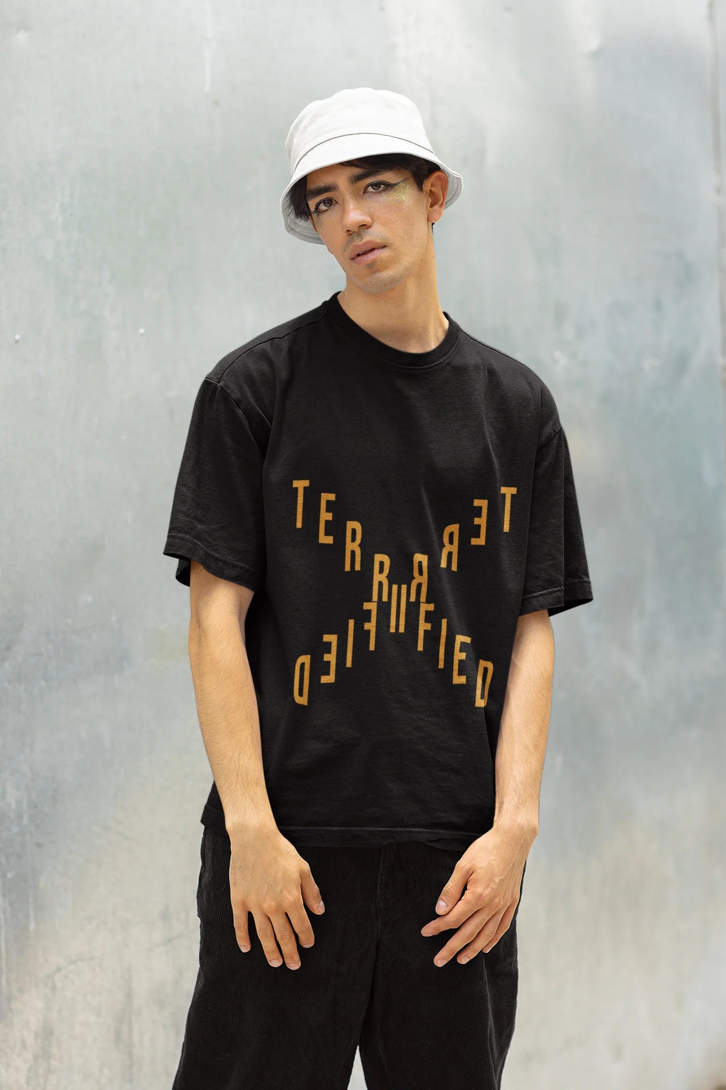 Terrified | Brutalism | Dropped Sleeve Unisex Tee