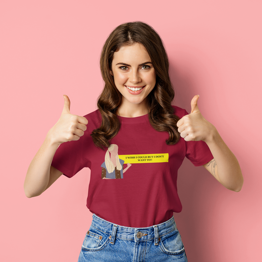 I wish I could but I don't want to | Premium Half Sleeve T-shirt