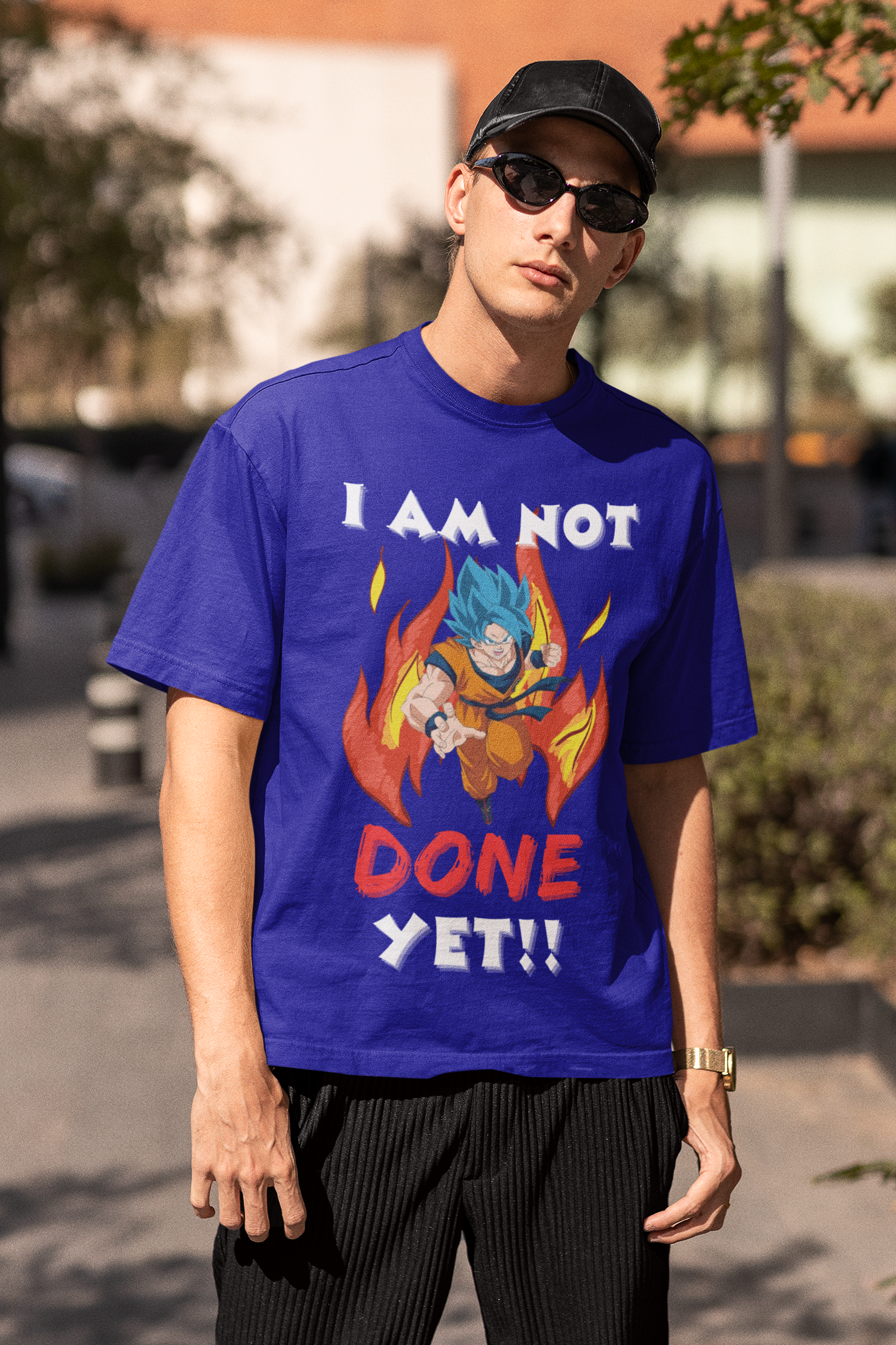 I am not done yet | Dragon Ball Z | Anime | Dropped Sleeve Unisex Tee