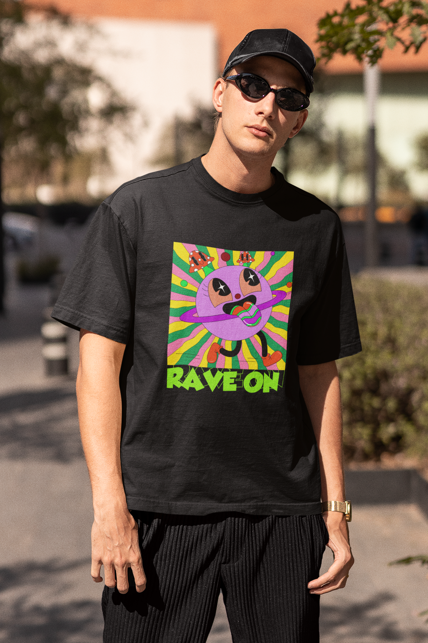 Rave on | Dropped Sleeve Unisex Tee