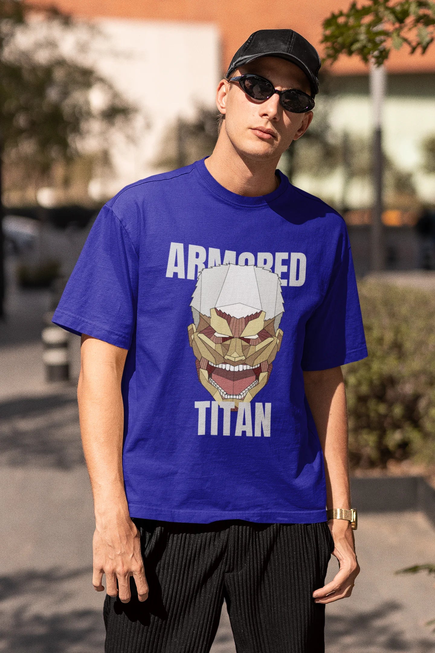 Armored Titan | Oversized Half Sleeve Unisex Tee | Broke Memers