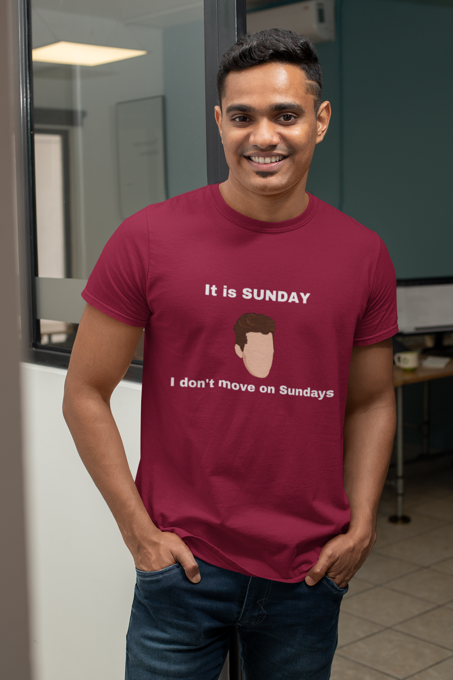 It is Sunday, I don't move on Sunday | F.R.I.E.N.D.S Half Sleeve Unisex T-Shirt