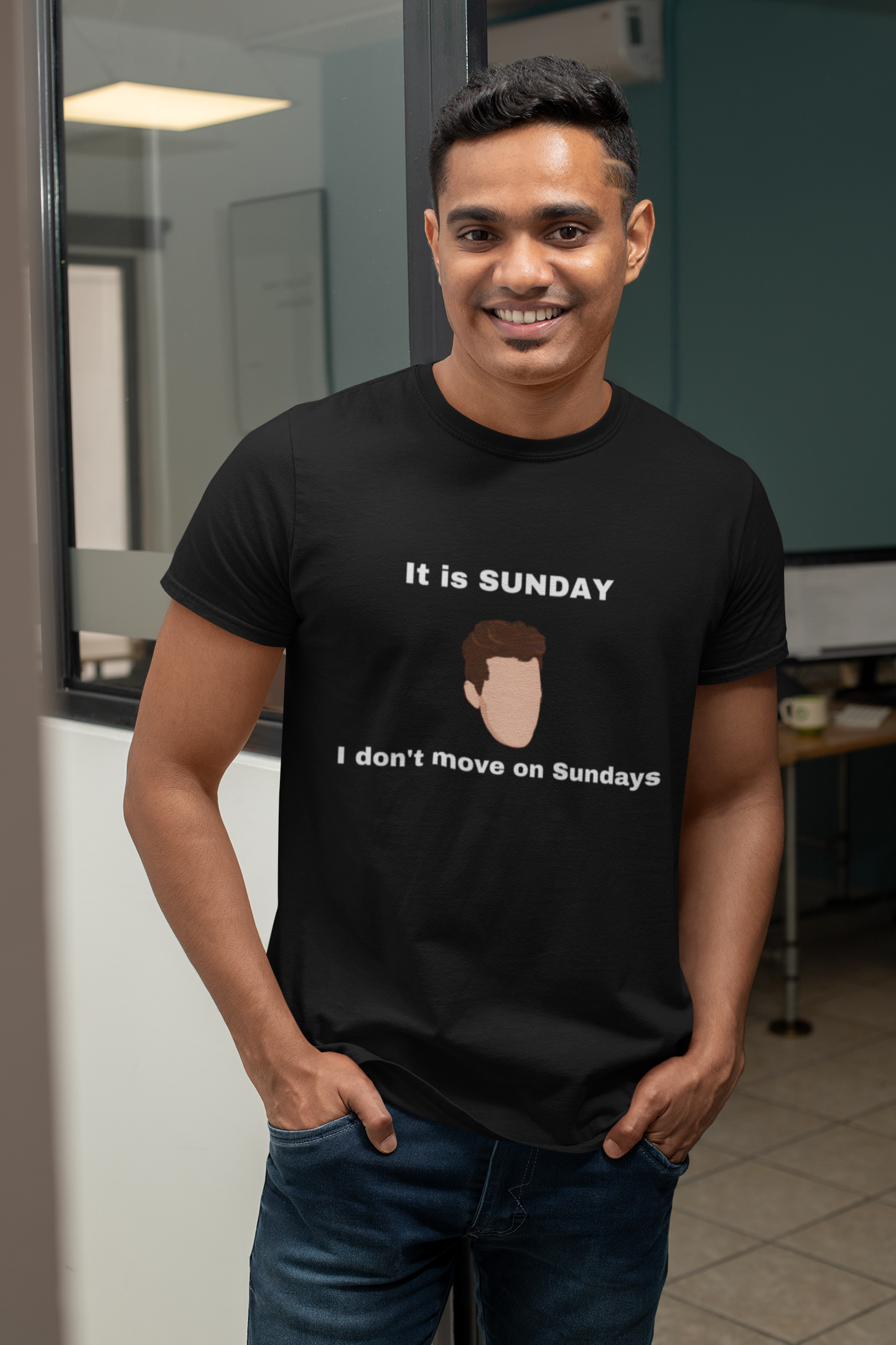 It is Sunday, I don't move on Sunday | F.R.I.E.N.D.S Half Sleeve Unisex T-Shirt