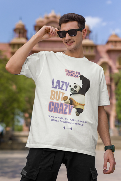 Lazy but crazy | Kung Fu Panda | Dropped Sleeve Unisex Tee