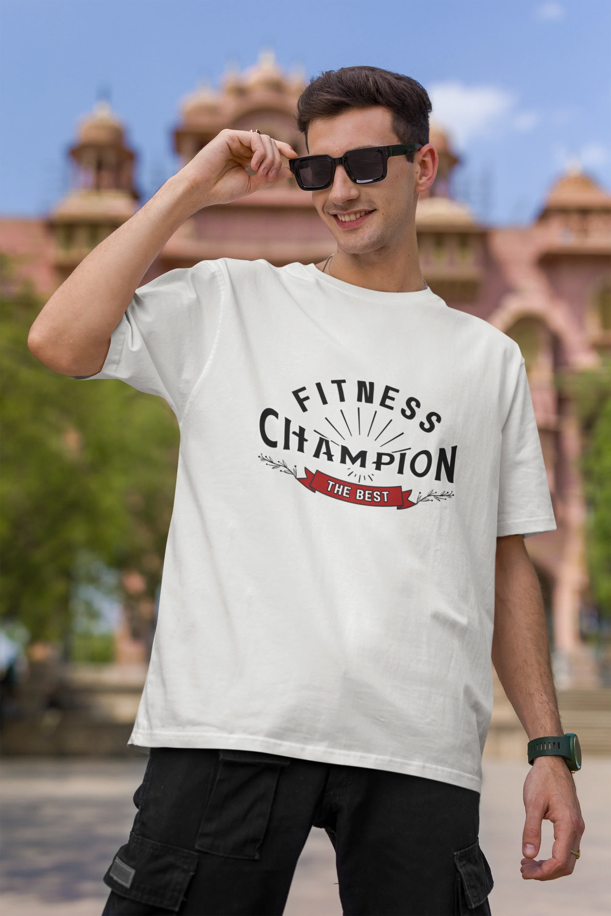 Fitness Champion | Retro Theme | Premium Oversized Half Sleeve Unisex T-Shirt