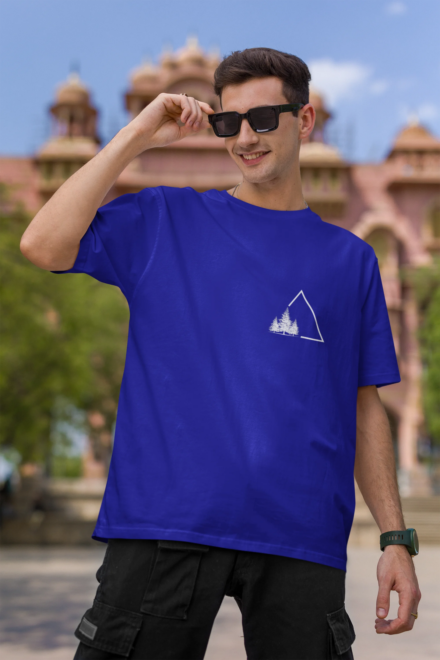 Triangle Tree | Minimalist | Dropped Sleeve Unisex Tee