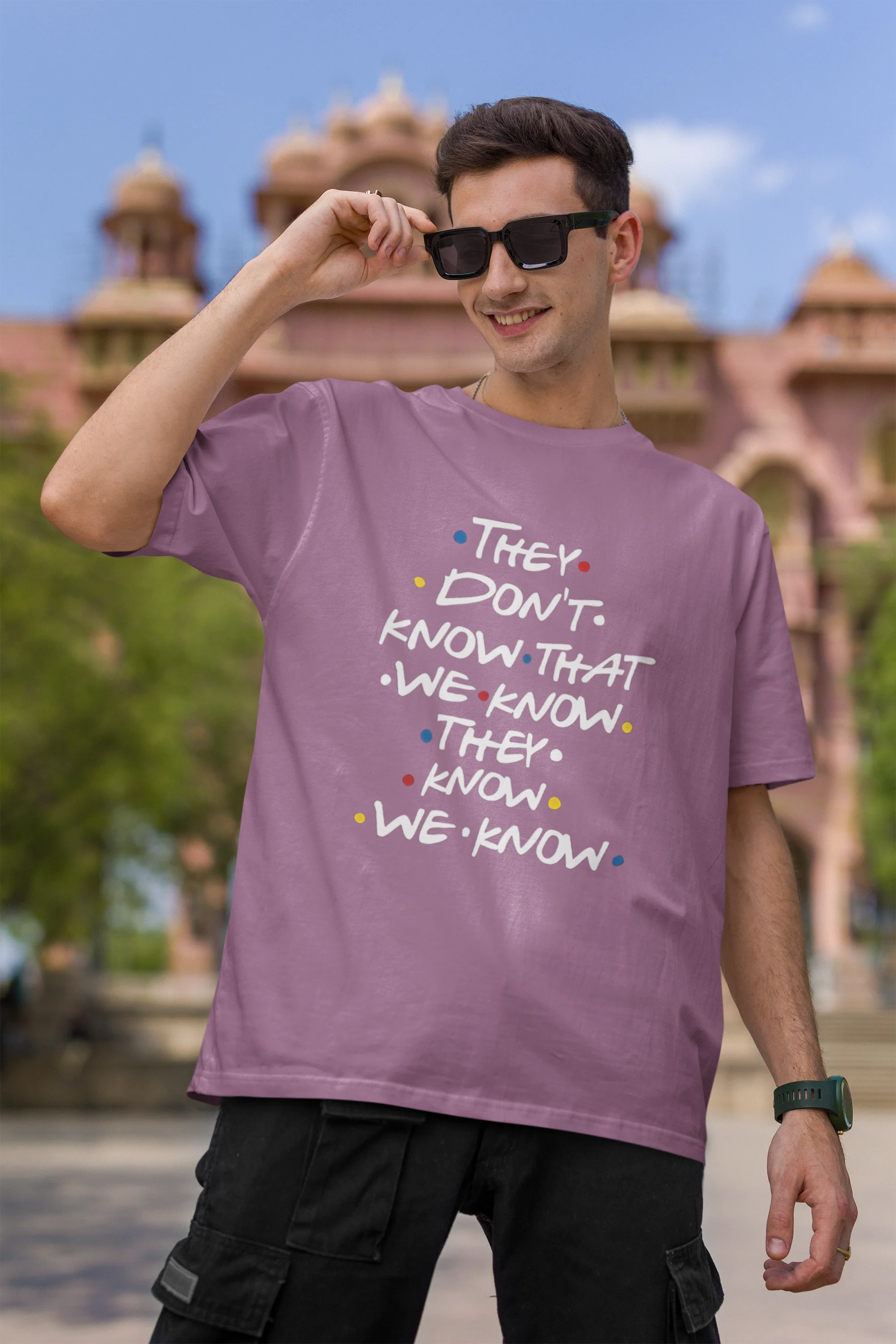 We know they know | F.R.I.E.N.D.S | Premium Oversized Half Sleeve Unisex T-Shirt