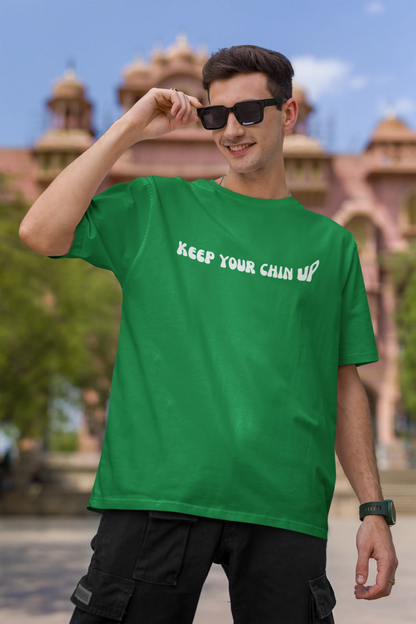 Keep your chin up | Minimalist | Dropped Sleeve Unisex Tee