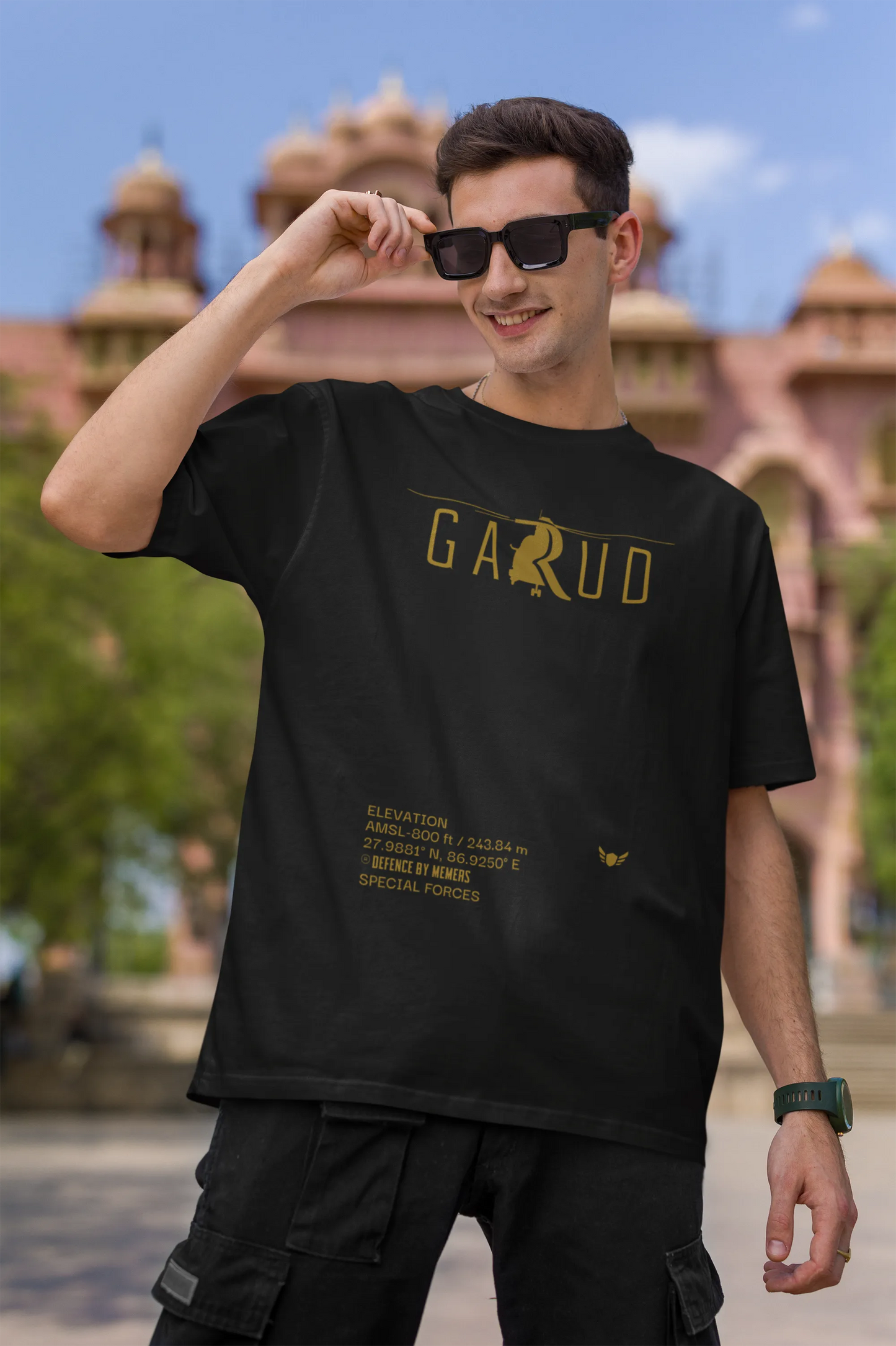 Garud | Minimalist | Dropped Sleeve Unisex Tee