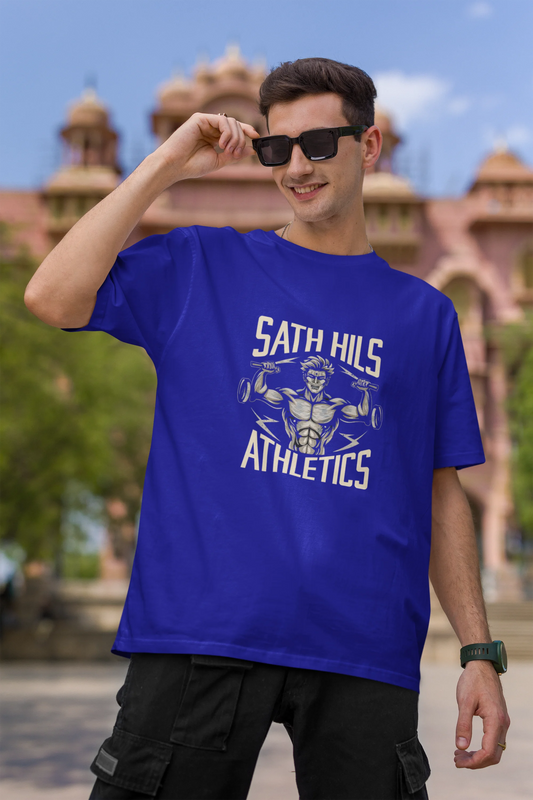 Sath Hils Athletics  | Retro Theme | Dropped Sleeve Unisex Tee