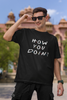 First image of male model wearing black oversized t-shirt with F.R.I.E.N.D.S series inspired designs, embodying Joey's famous catchphrase 'How You Doin'?