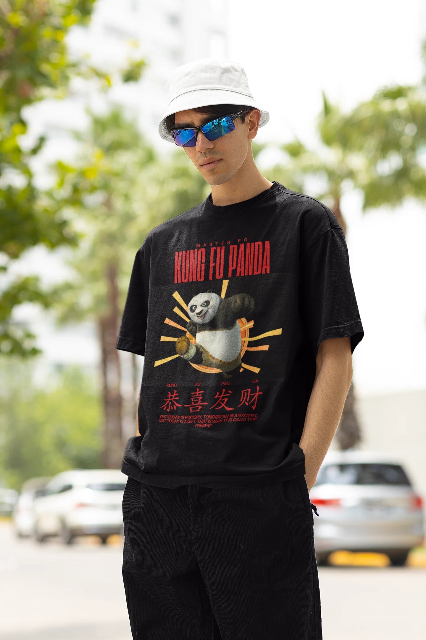 Yesterday is history | Kung Fu Panda | Dropped Sleeve Unisex Tee