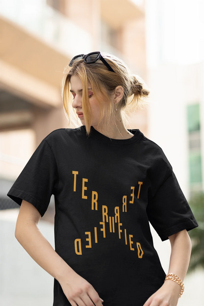 Terrified | Brutalism | Dropped Sleeve Unisex Tee