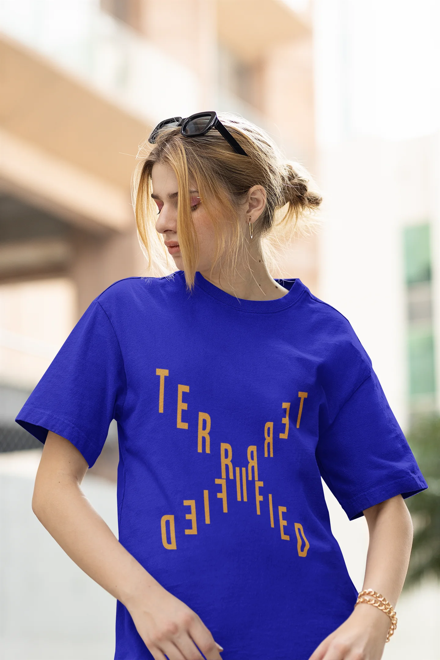 Terrified | Brutalism | Dropped Sleeve Unisex Tee