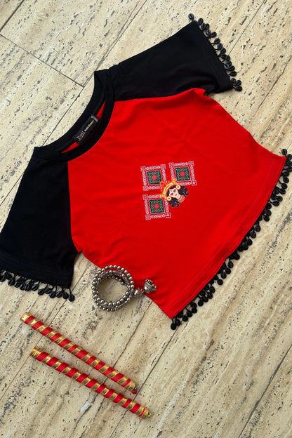 Jalsa | Festive Shaw-Tee | Indo-Western Crop Top