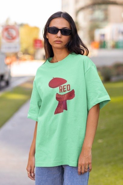 Red | T.S | Dropped Sleeve Unisex T-Shirt