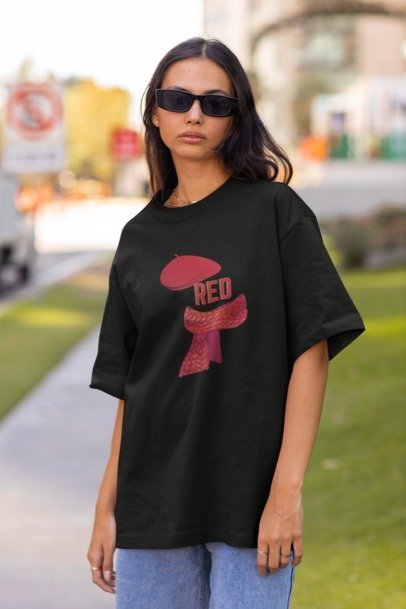Red | T.S | Dropped Sleeve Unisex T-Shirt