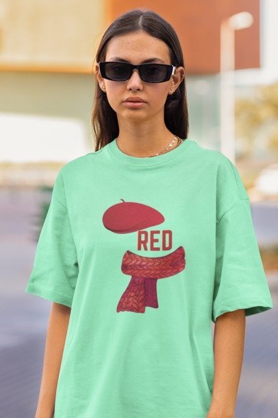 Red | T.S | Dropped Sleeve Unisex T-Shirt