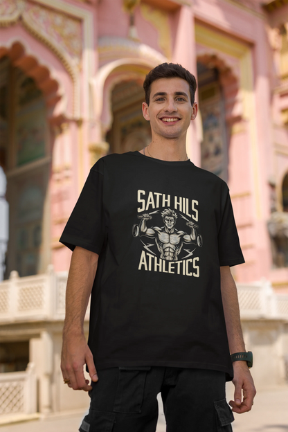 Sath Hils Athletics  | Retro Theme | Dropped Sleeve Unisex Tee
