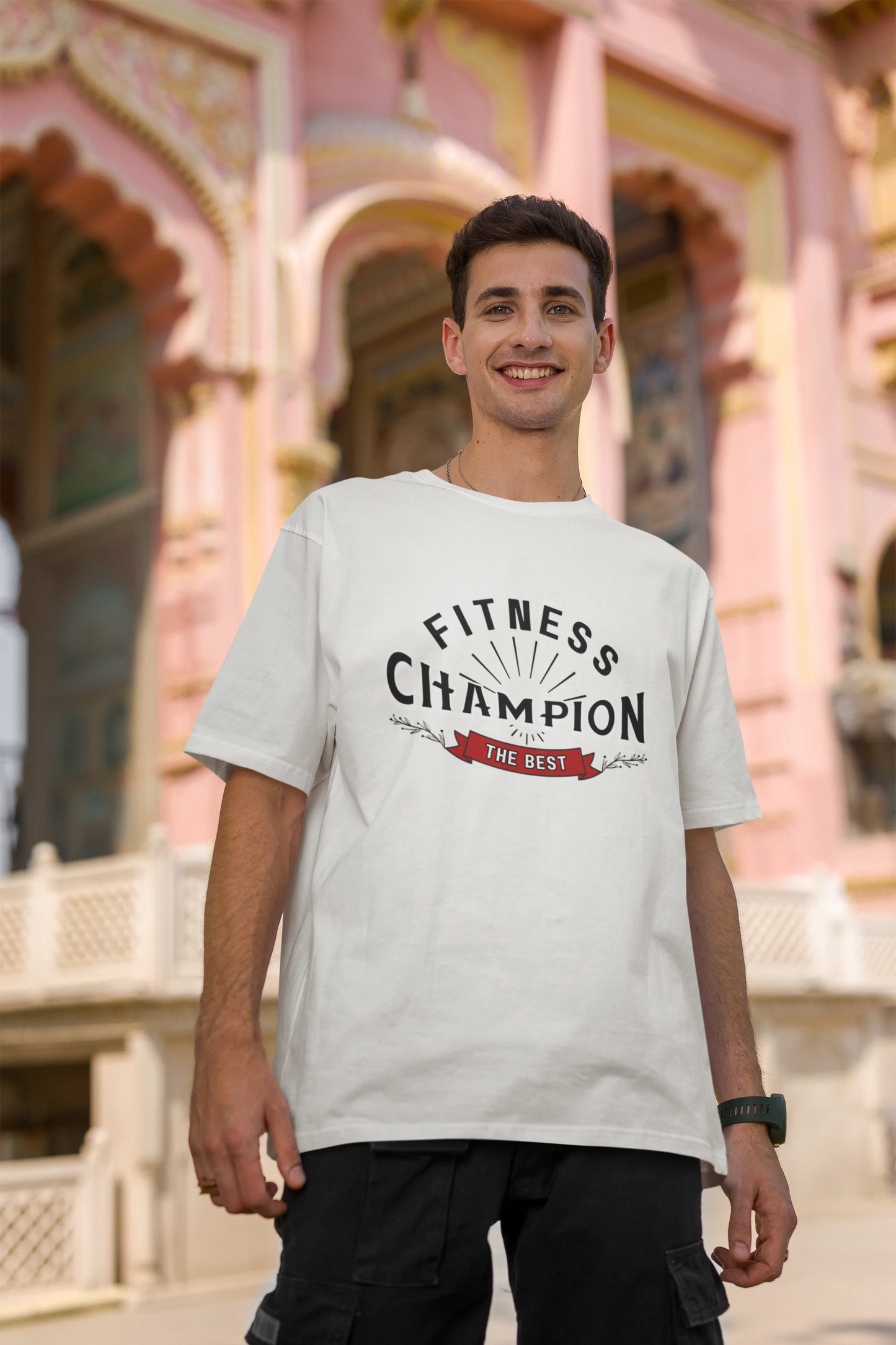 Fitness Champion | Retro Theme | Dropped Sleeve Unisex Tee