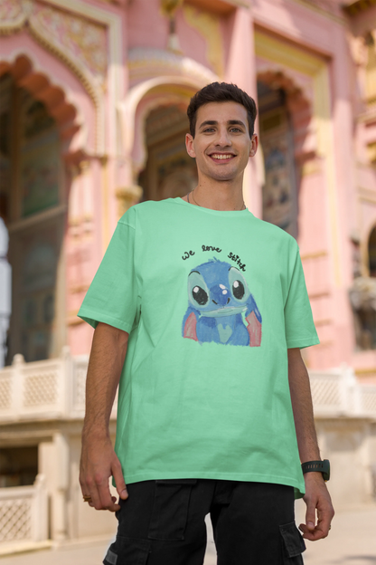 We love stitch | Disney | Dropped Sleeve Unisex Tee