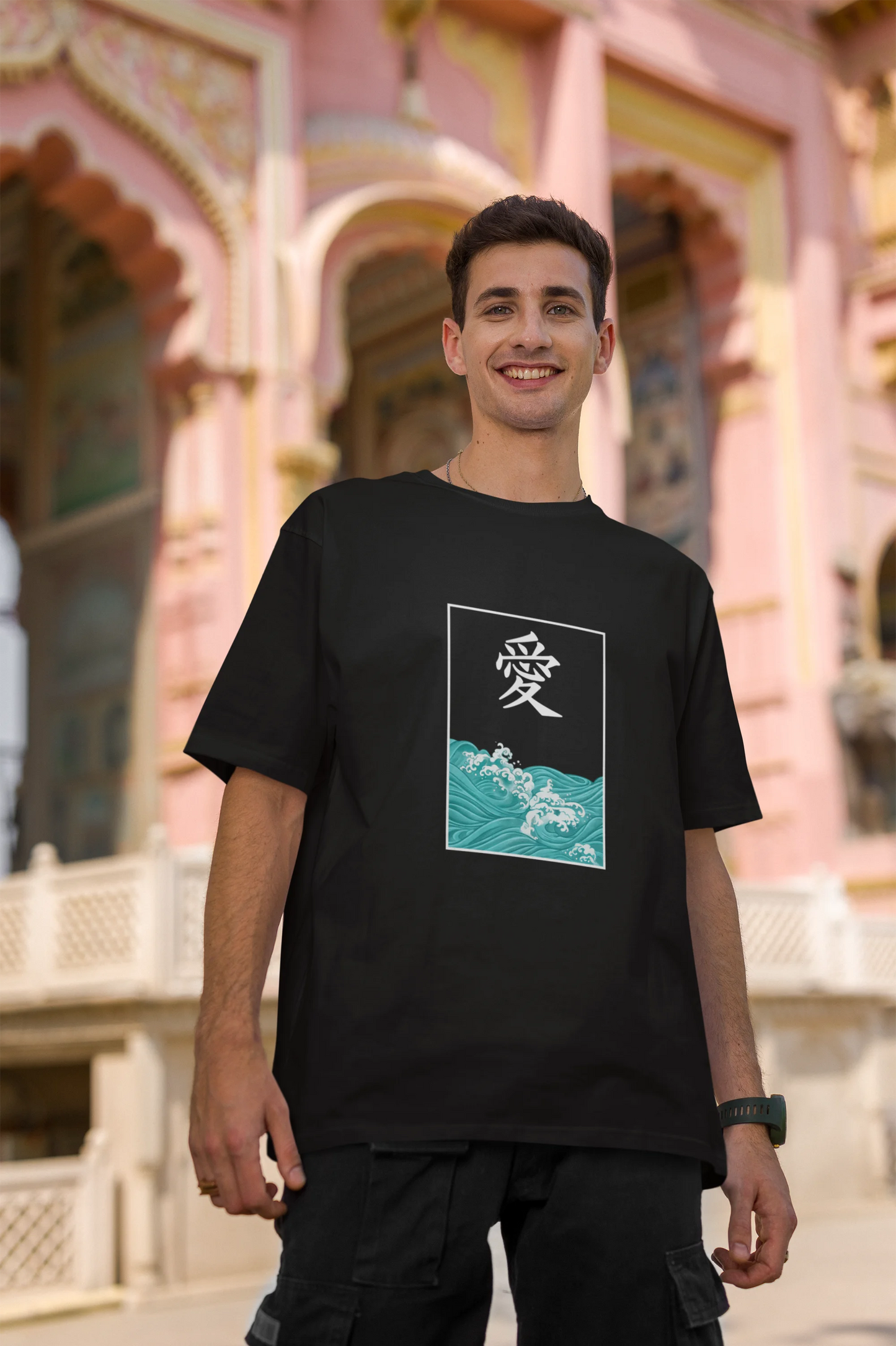 Love Waves | Minimalist | Dropped Sleeve Unisex Tee
