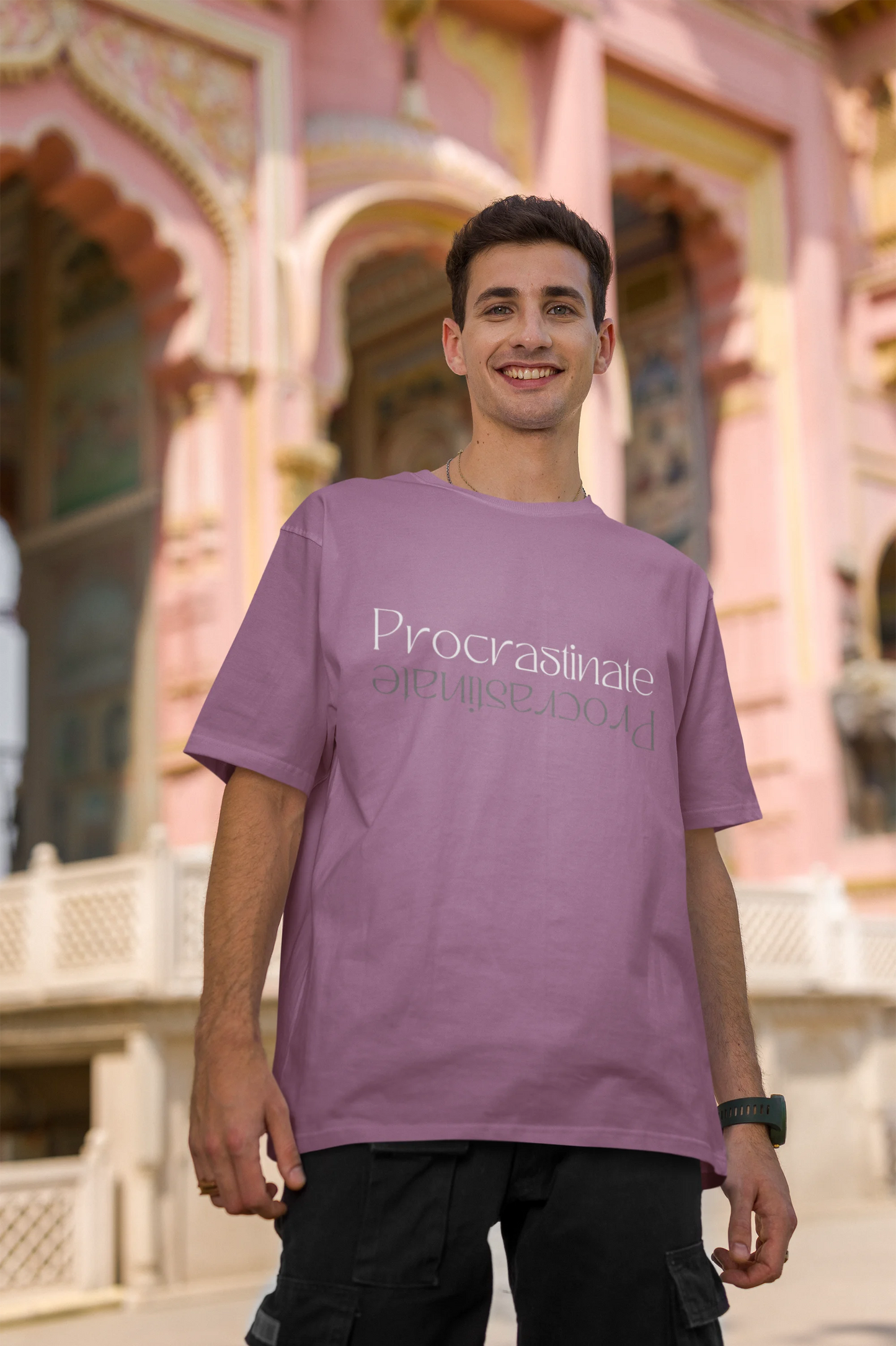 Procrastinate | Minimalist | Premium Oversized Half Sleeve Unisex T-Shirt