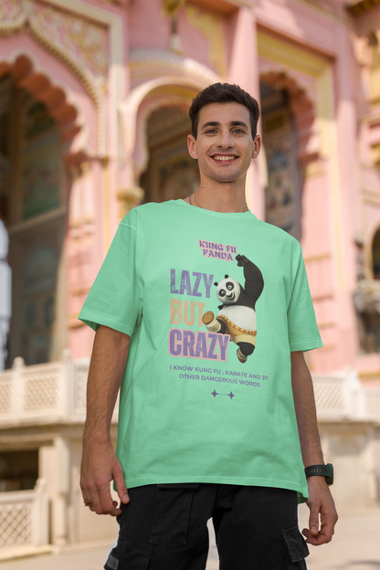 Lazy but crazy | Kung Fu Panda | Dropped Sleeve Unisex Tee