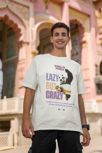 Lazy but crazy | Kung Fu Panda | Dropped Sleeve Unisex Tee