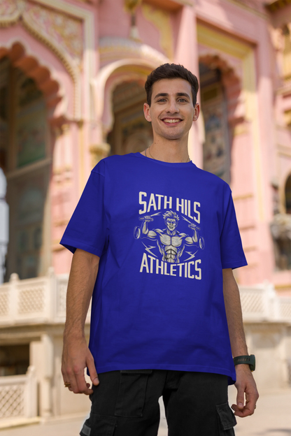 Sath Hils Athletics  | Retro Theme | Dropped Sleeve Unisex Tee