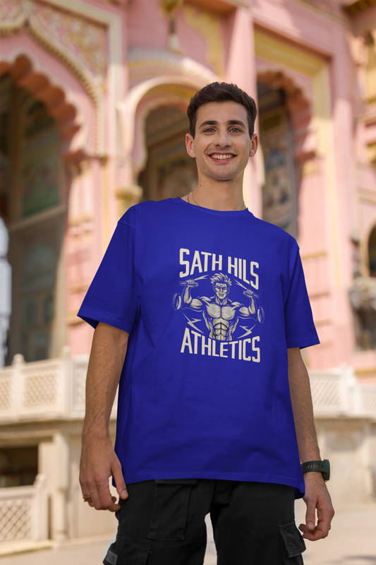 Sath Hils Athletics  | Retro Theme | Dropped Sleeve Unisex Tee