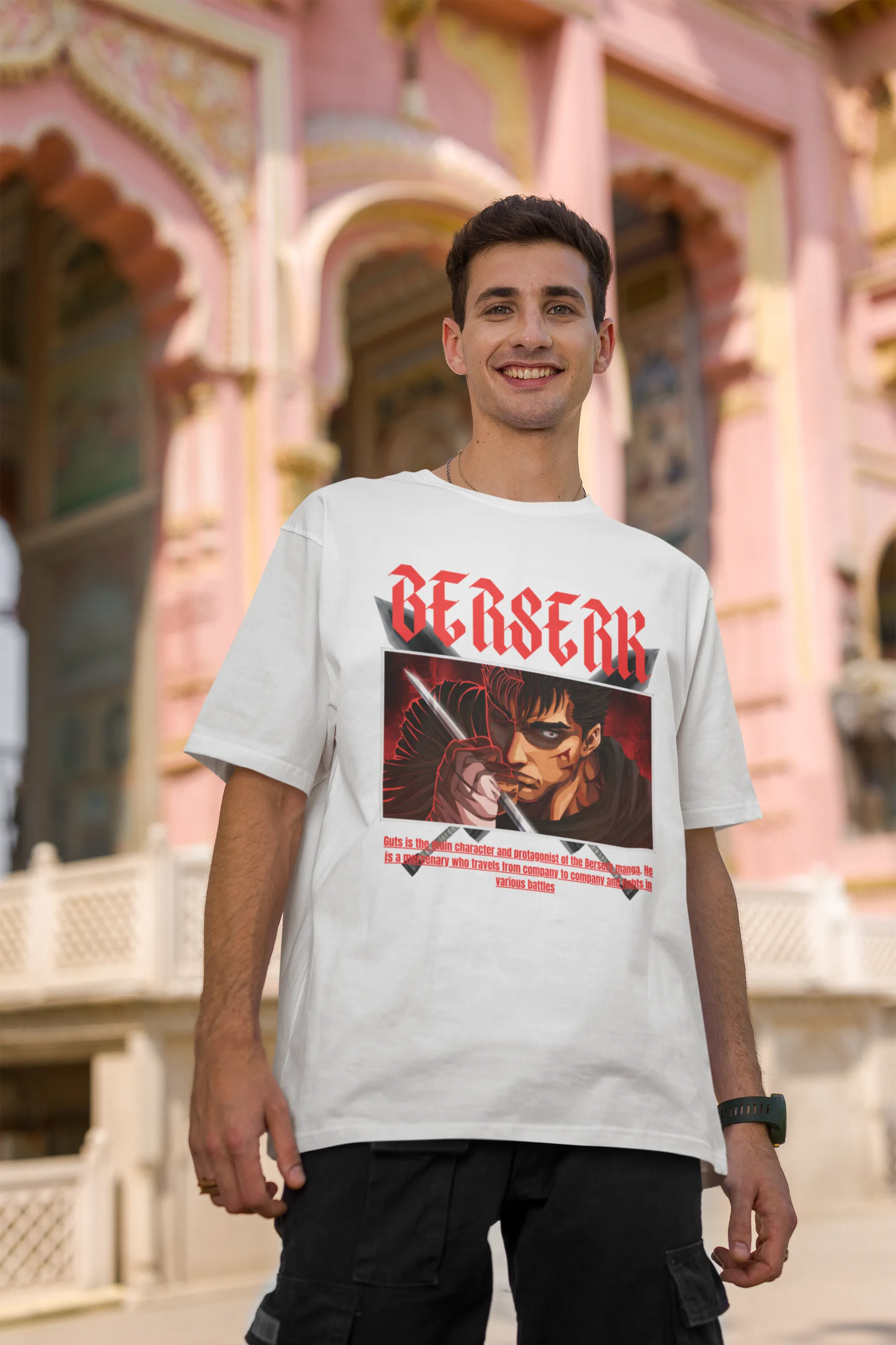 Berserk | Anime | Oversized Half Sleeve Unisex Tee | Broke Memers