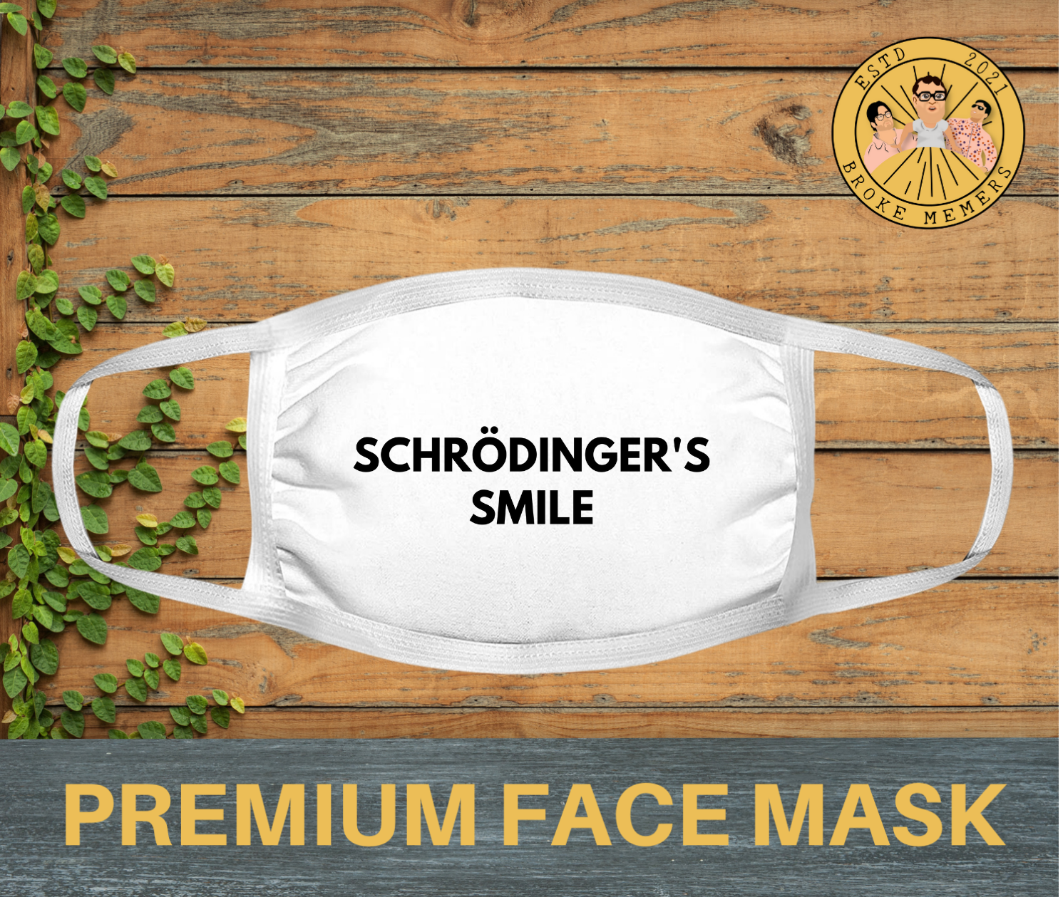 Schrodinger's smile | Premium face mask