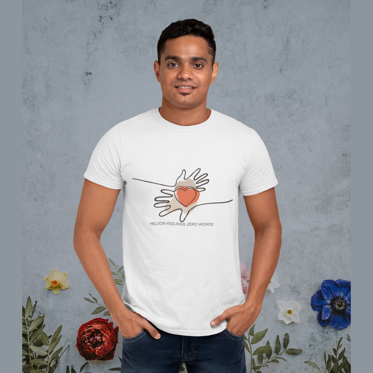 Million Feelings, Zero Words | Premium Unisex Half Sleeve T-shirt