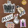 BTS Combo Set including Spring day T-shirt, Mask & BTS Character sticker