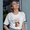 Happiness is a wagging tail (Female) | Premium Women Half Sleeve T-shirt