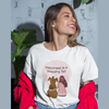 Happiness is a wagging tail (Female) | Premium Women Half Sleeve T-shirt